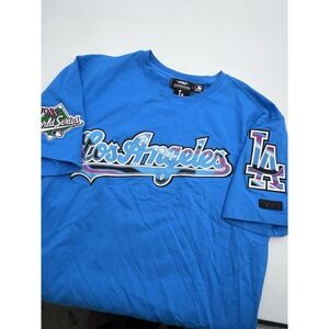 Pro Standard Men's Large Los Angeles Dodgers Swirl Short Sleeve Blue 1988 WS‎